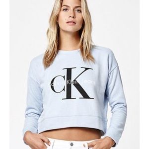 Calvin klein crop sweatshirt Clearance